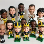 A collection of Michigan football bobbleheads.