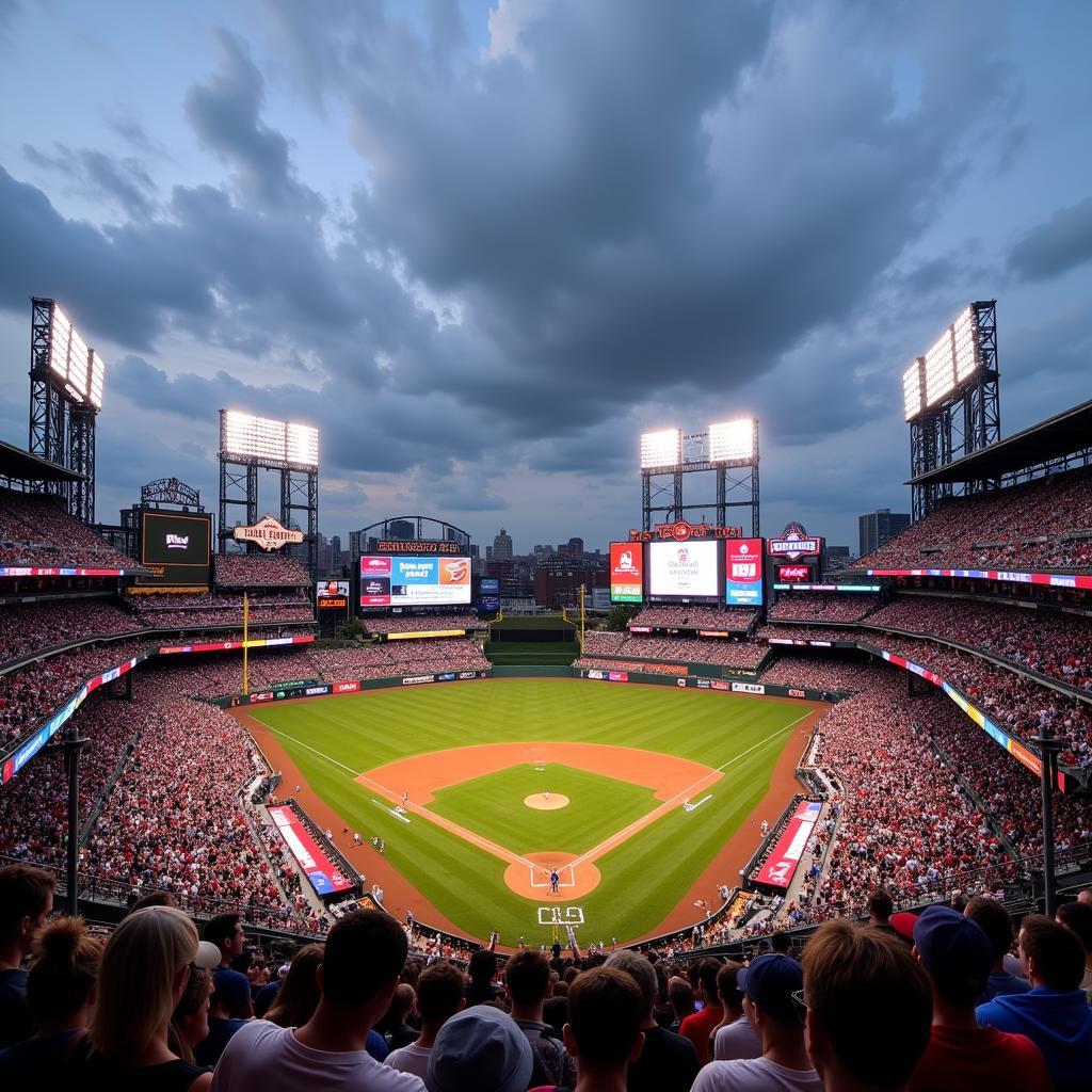 Midwest MLB Stadiums Filled with Fans