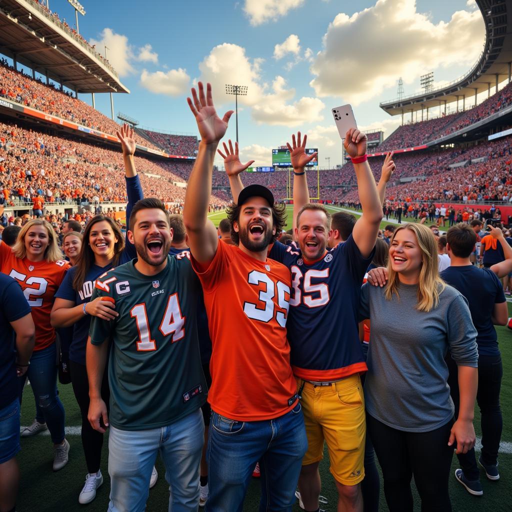 Midwest NFL Teams Fans celebrating a touchdown