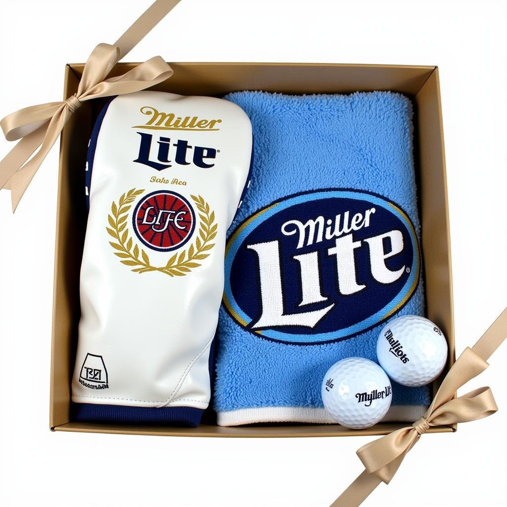 Miller Lite Head Cover Gift Set