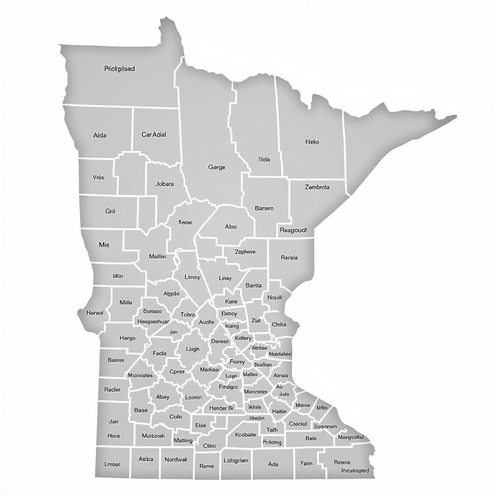 Minnesota Cities Map in Alphabetical Order