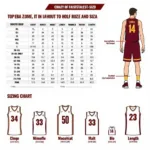 Minnesota Gophers Basketball Jersey Sizing Chart