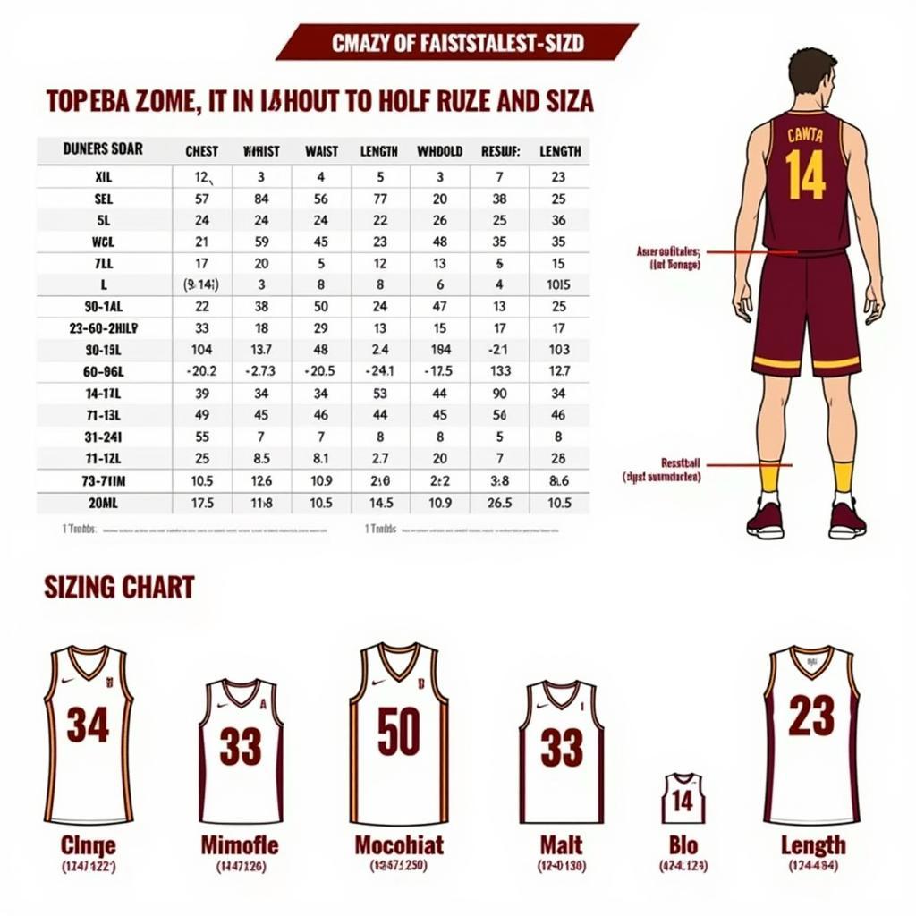 Minnesota Gophers Basketball Jersey Sizing Chart