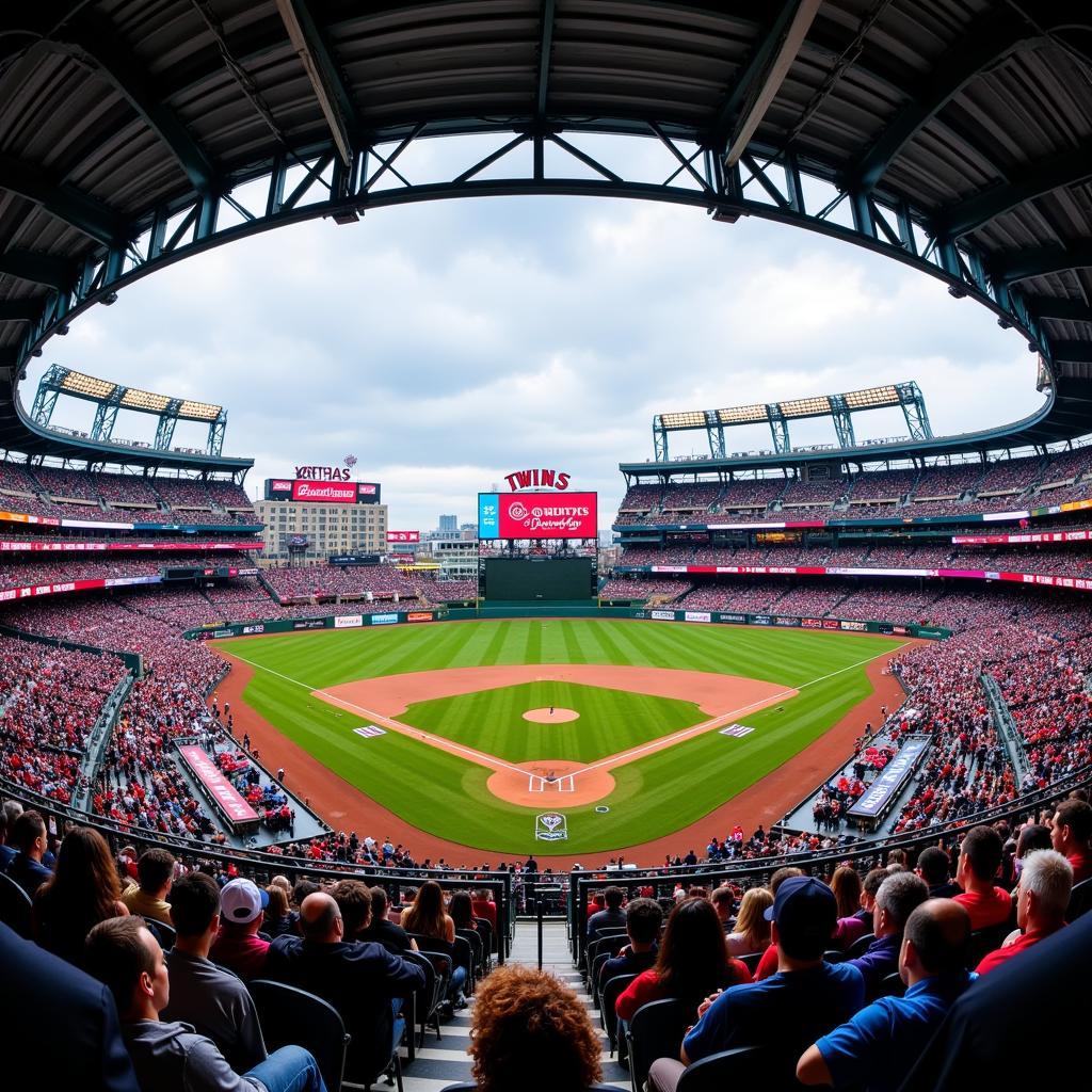 Minnesota Twins playing at Target Field