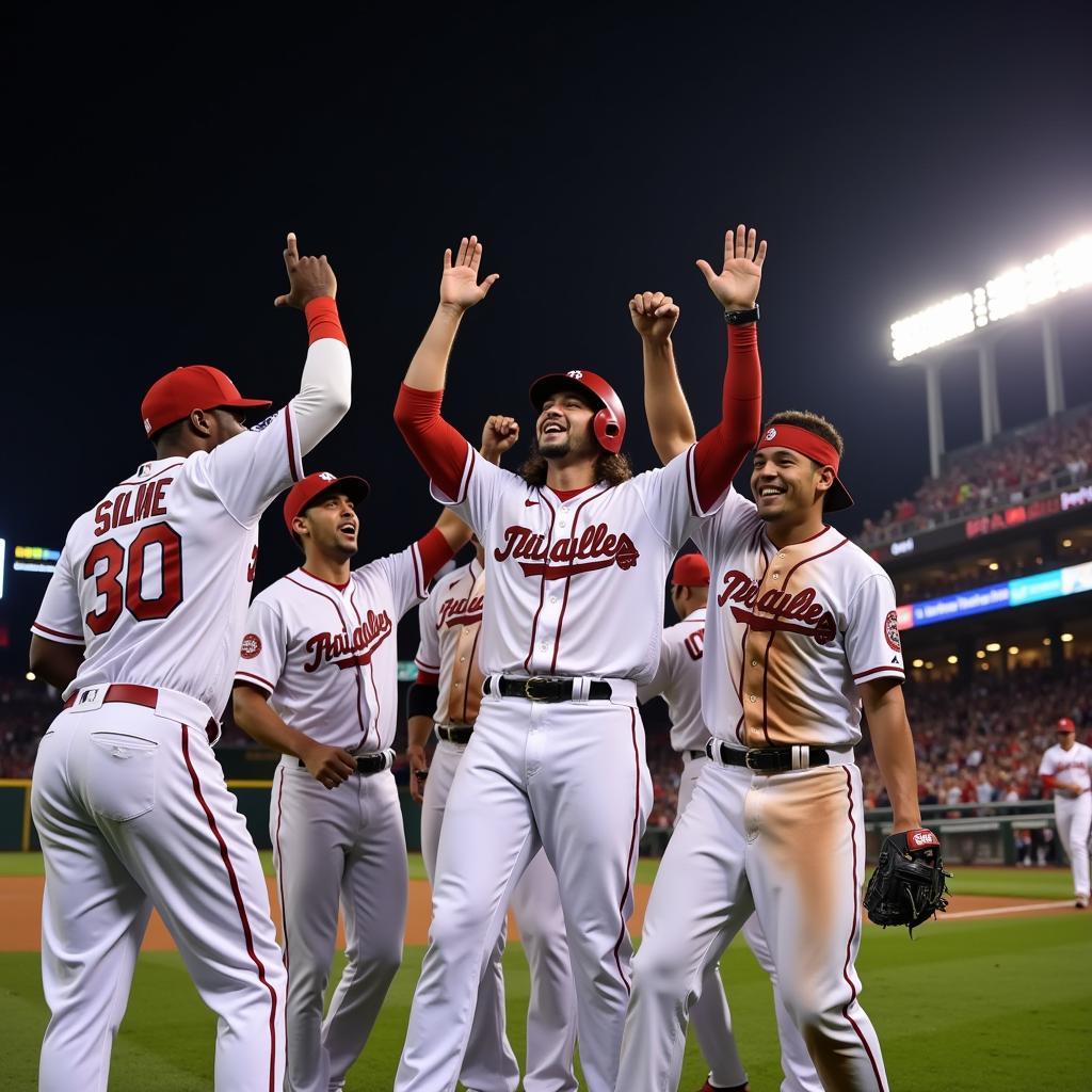 MLB Celebration with Teammates