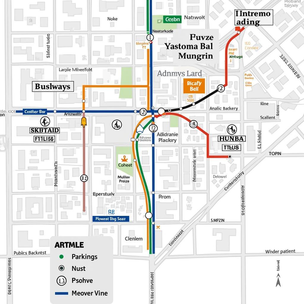 MLB City Map Highlighting Parking and Transportation Options