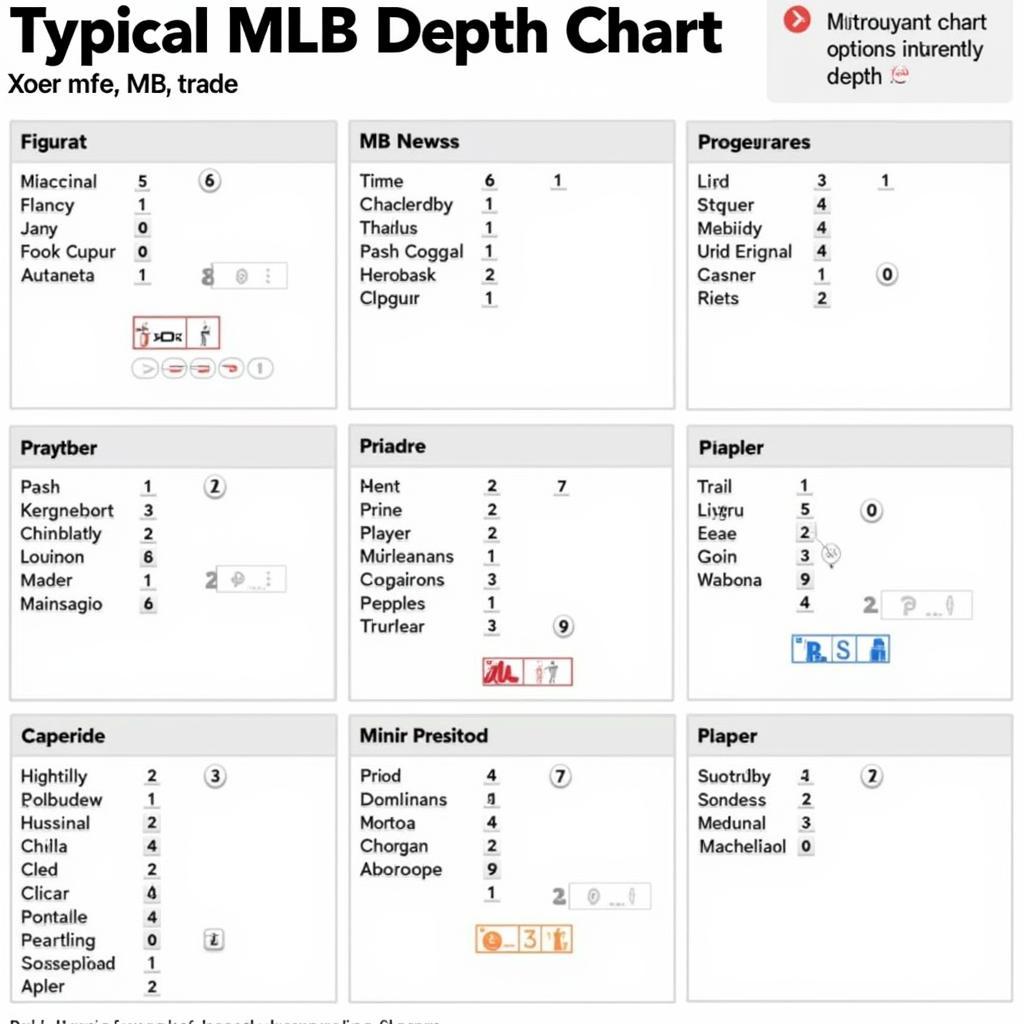 Example of an MLB Depth Chart