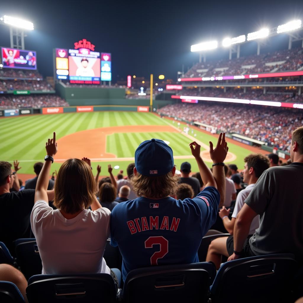 MLB Fans Celebrating