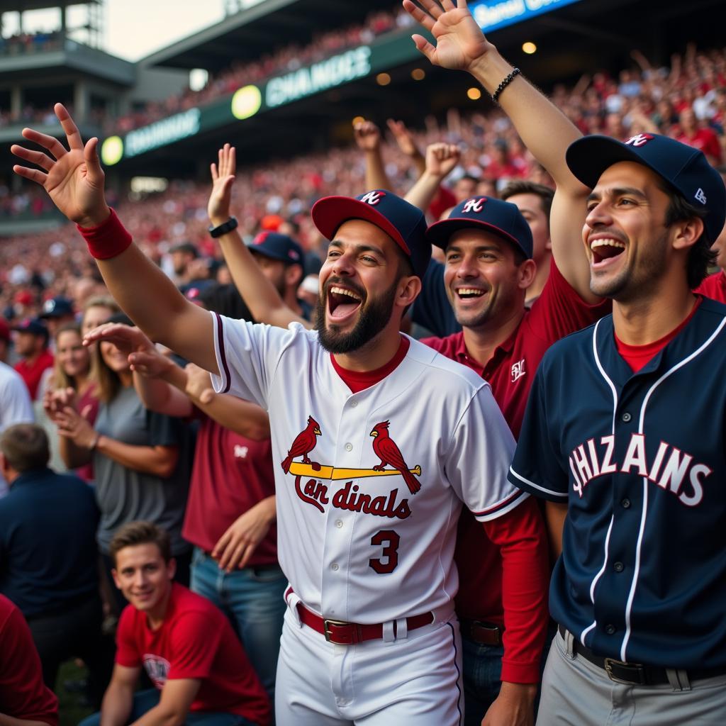 MLB Fans Celebrating