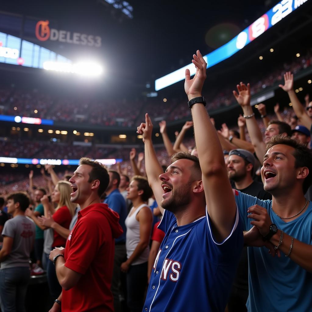 MLB Fans Cheering in Stadium