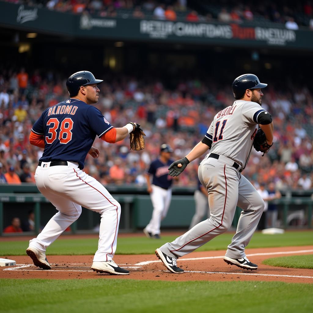 Major League Baseball Game Action