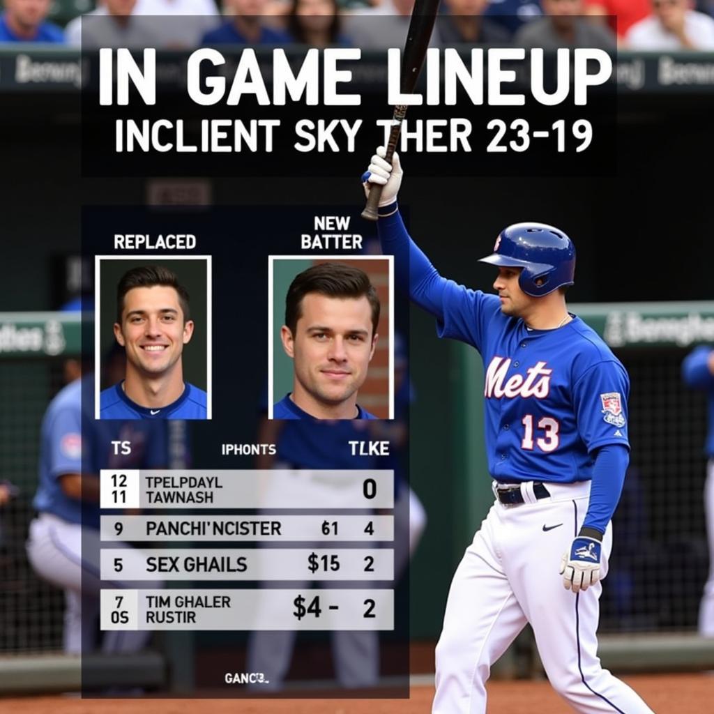 MLB In-Game Lineup Changes