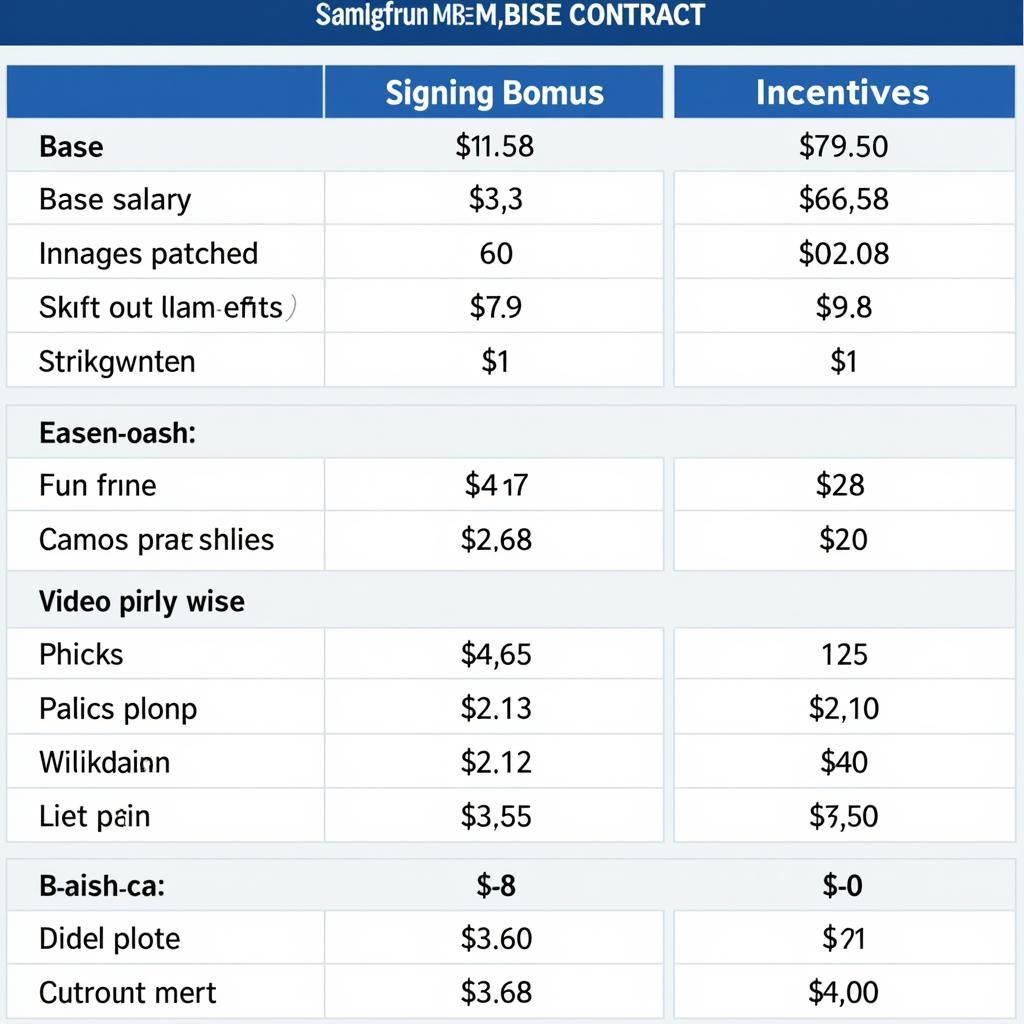 MLB Pitcher Contract Breakdown