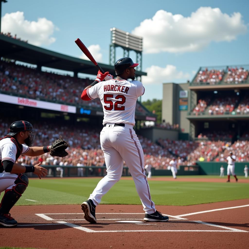 MLB Player Hitting a Home Run