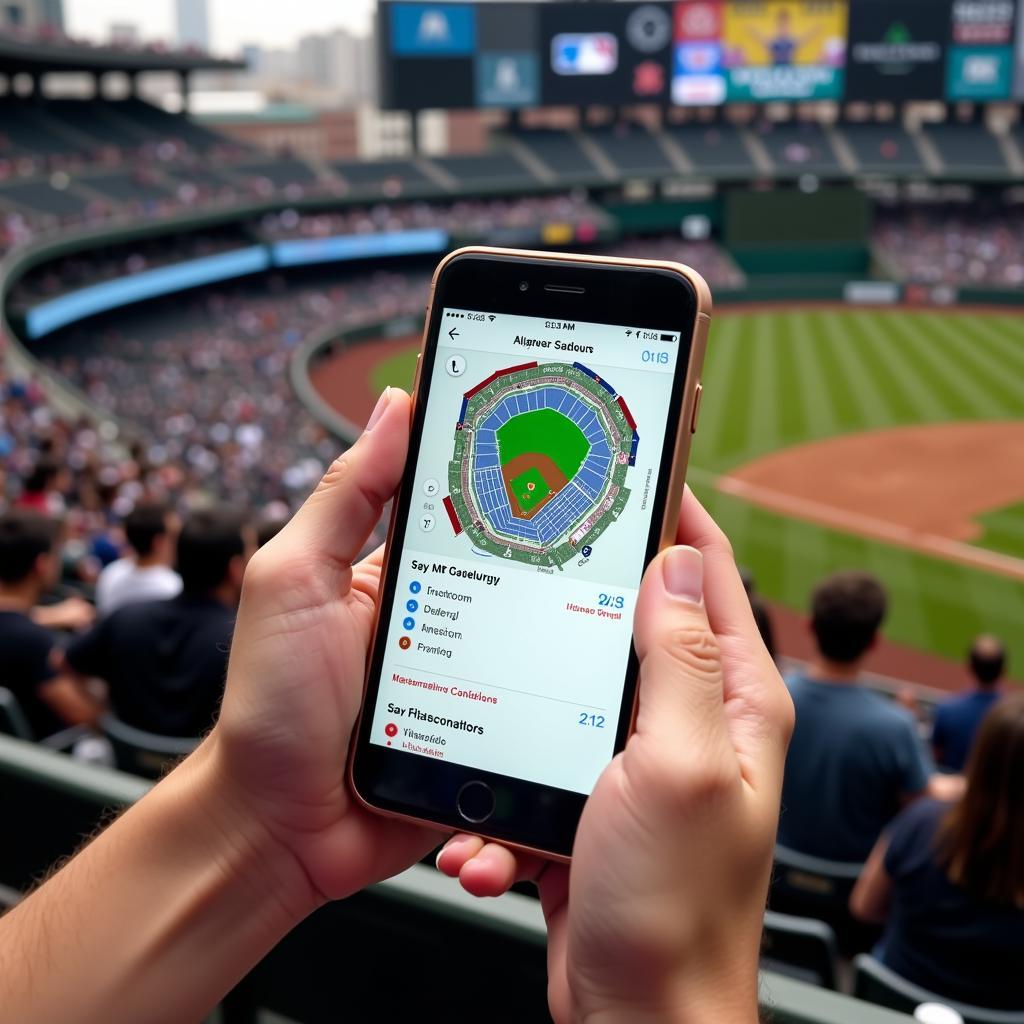 Navigating an MLB Stadium Map