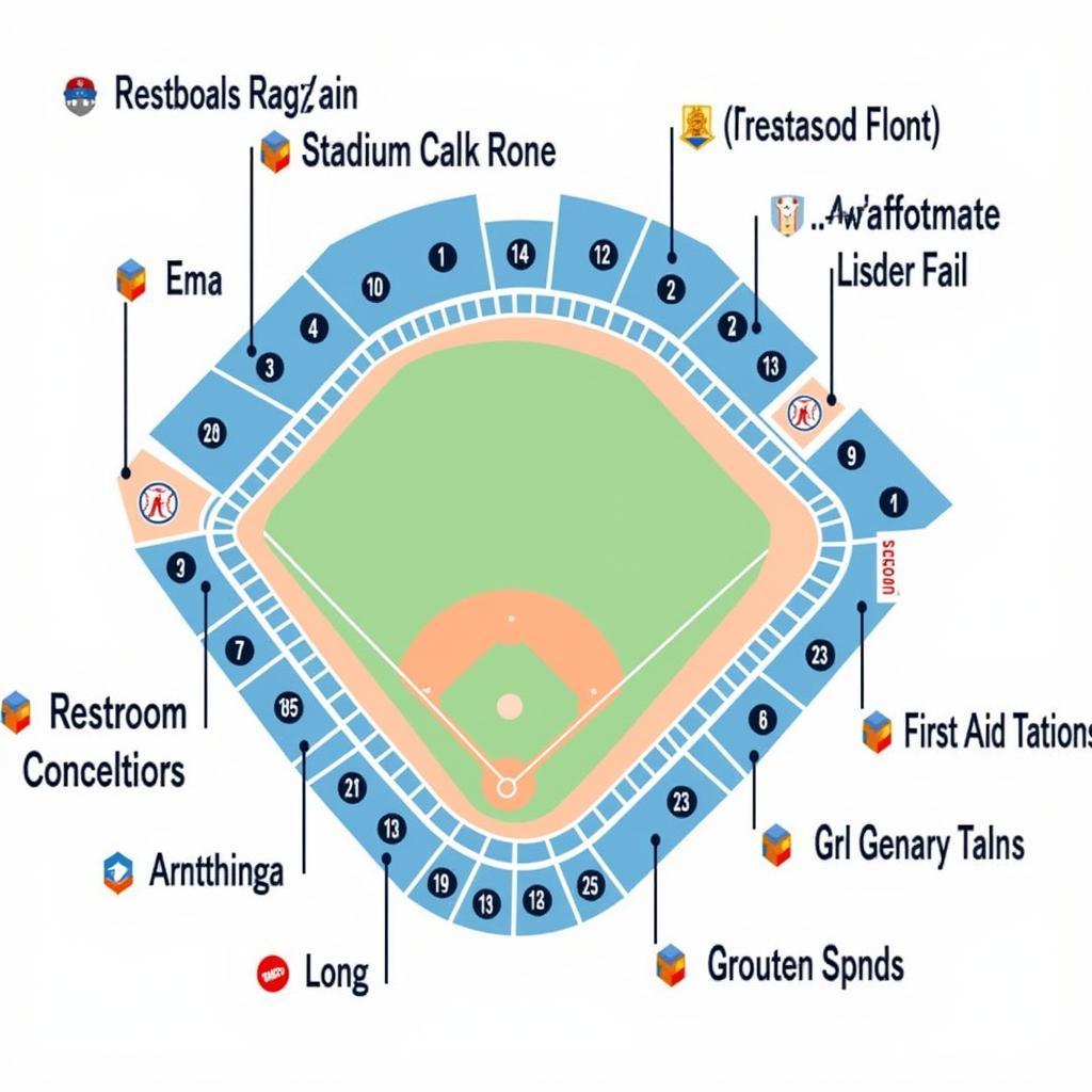 MLB Stadium Map with Amenities