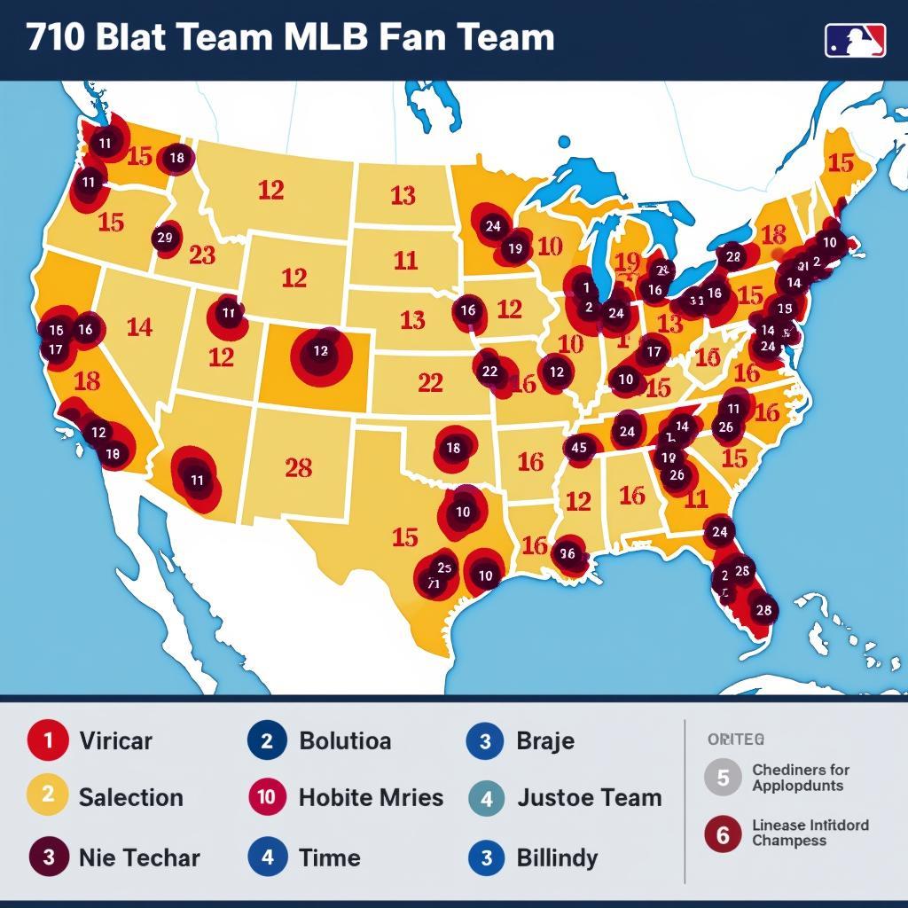 Map of MLB Team Fan Bases