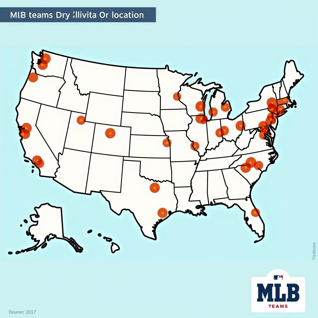 Map of MLB Teams Across the United States