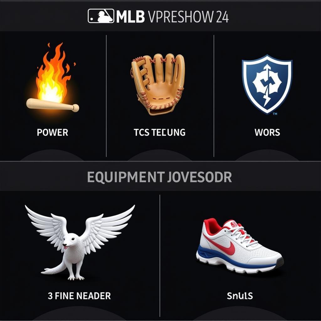 MLB The Show 24 Equipment Attribute Symbols