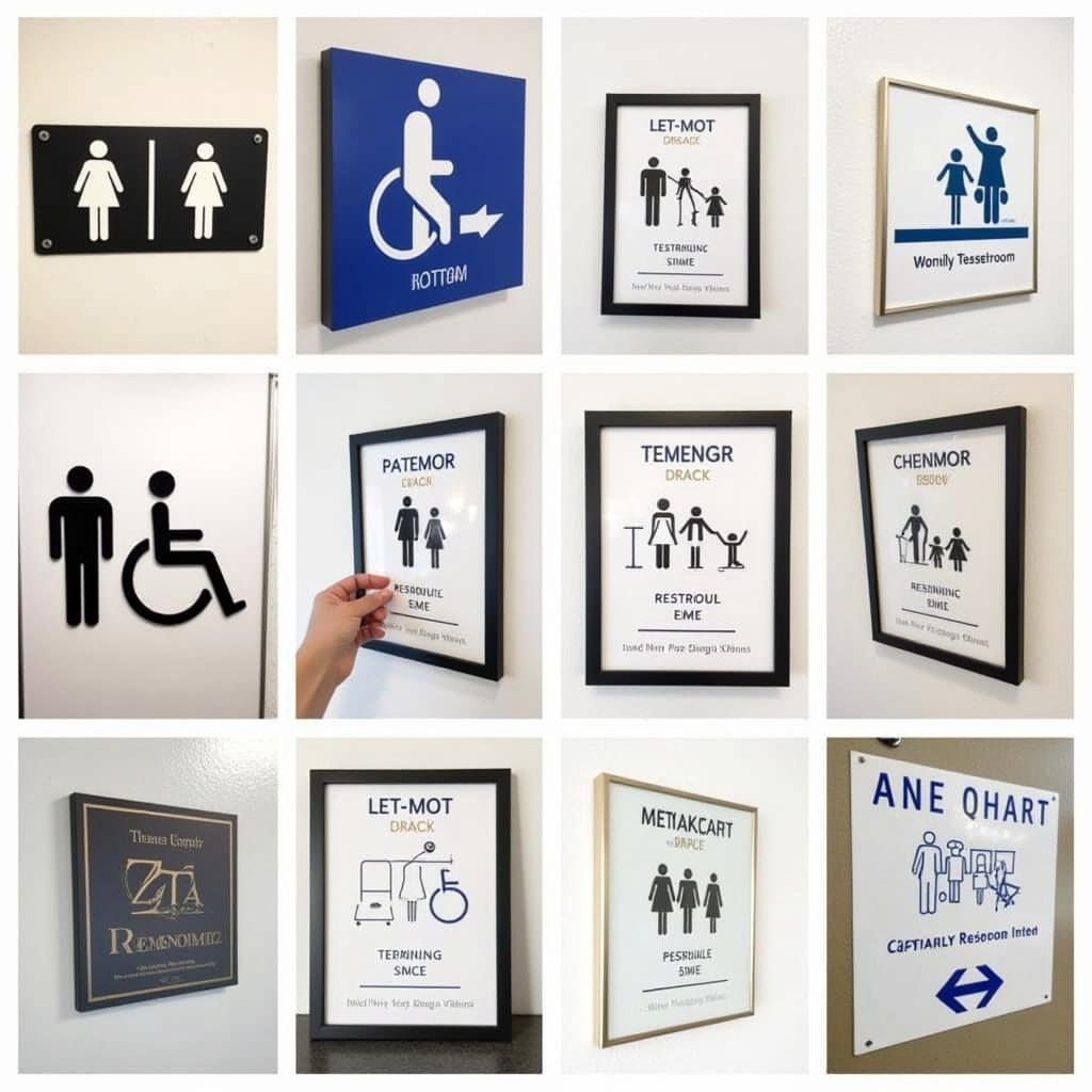 Modern Washroom Signage Examples