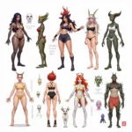 Exploring Diverse Monster Girl Character Designs