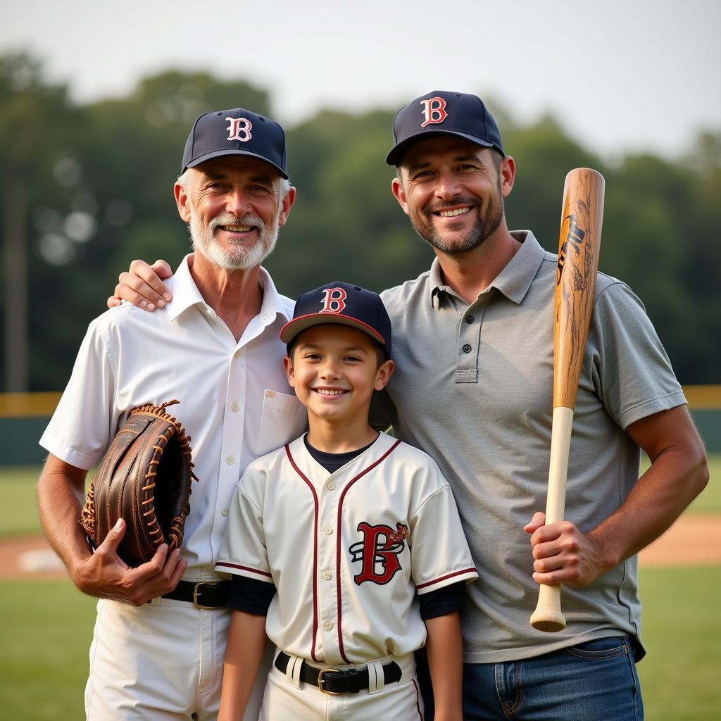 Three Generations of Baseball Players