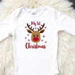 My 1st Christmas SVG Design on a Baby Onesie