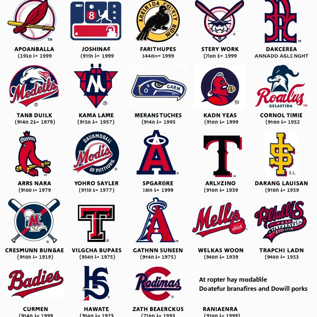 National League Baseball Team Logos