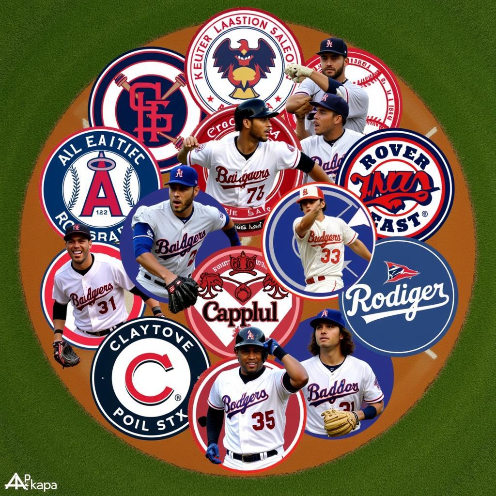 National League East Teams in MLB: A visual representation of team logos and key players