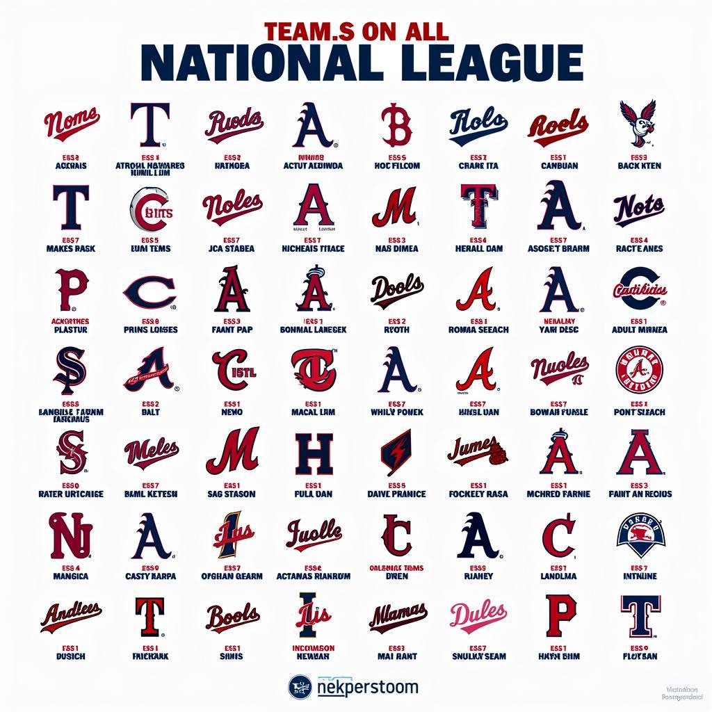 National League Team Logos