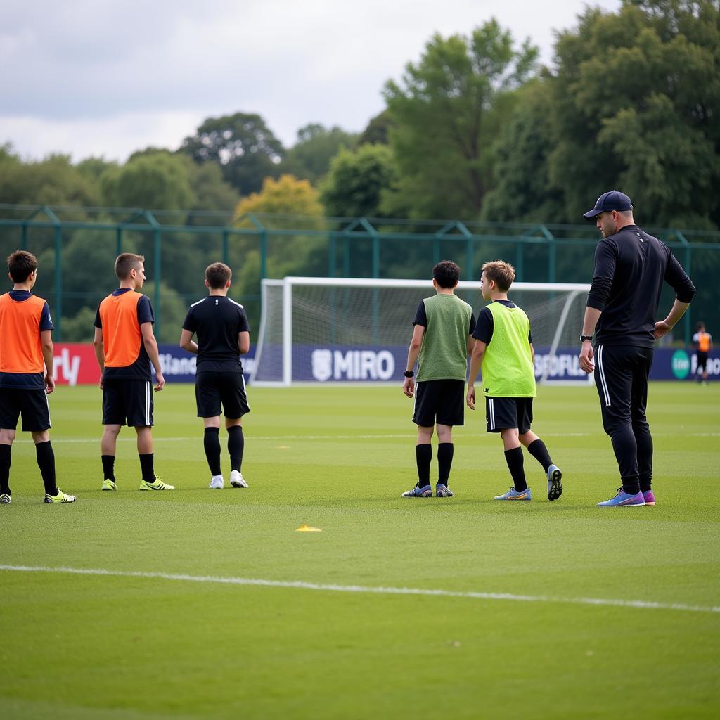 Young Athletes Training in a National League