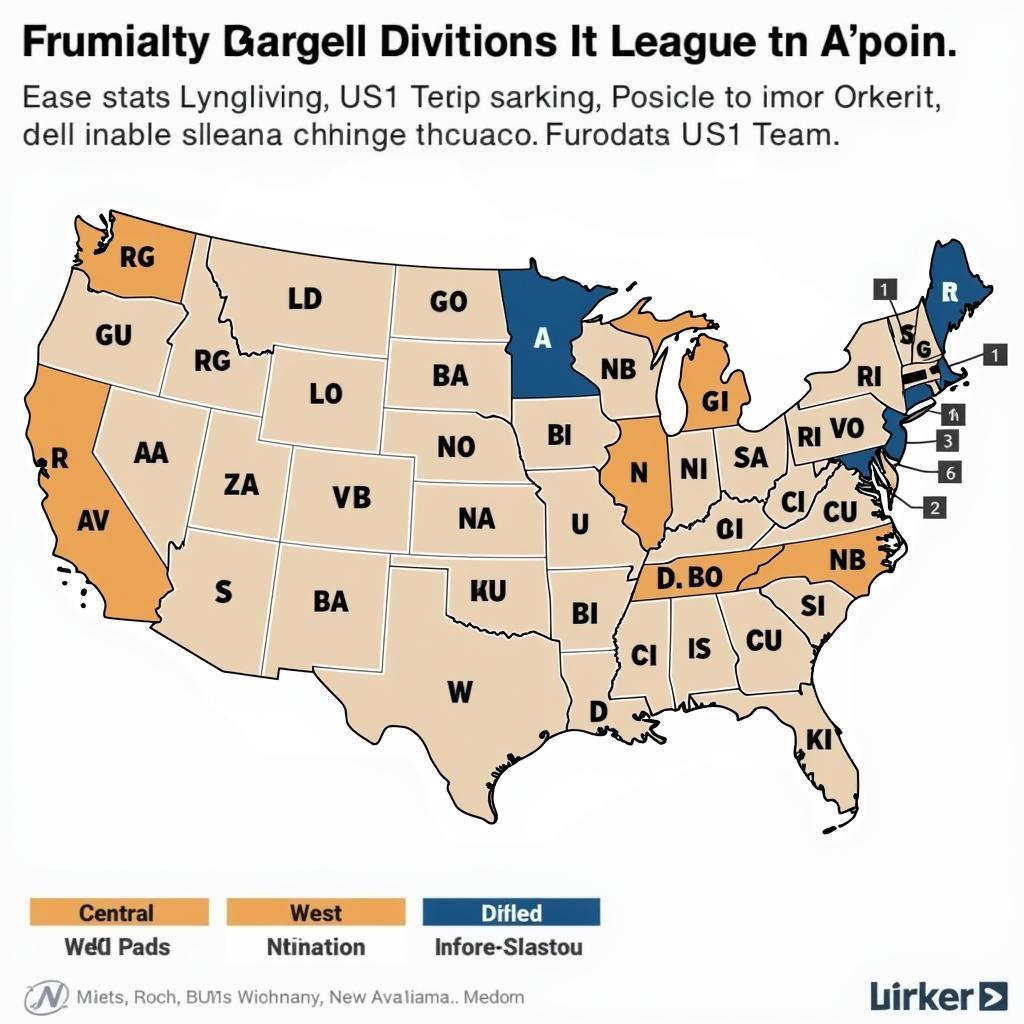 Map of National League Teams