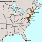 NBA Eastern Conference Team Locations Map