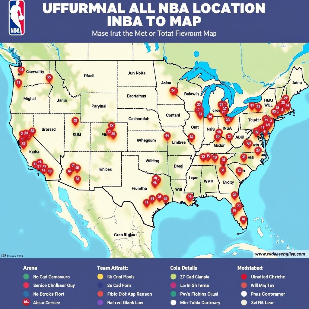 Interactive Map of NBA Team Locations