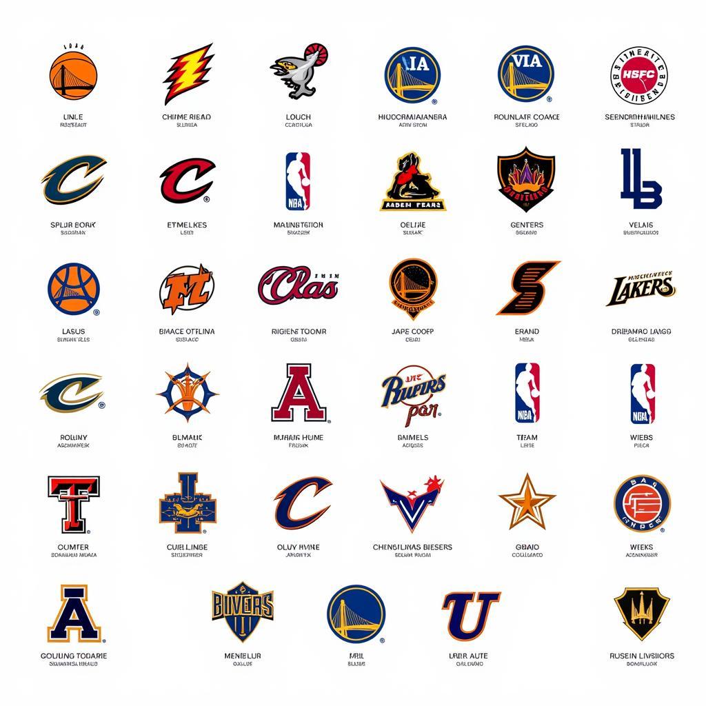 NBA Team Logos in Alphabetical Order