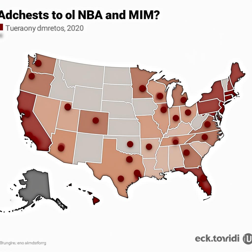 NBA Teams by State Map