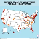 NBA Teams USA Map Distribution