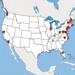 Map of NBA Western Conference Teams