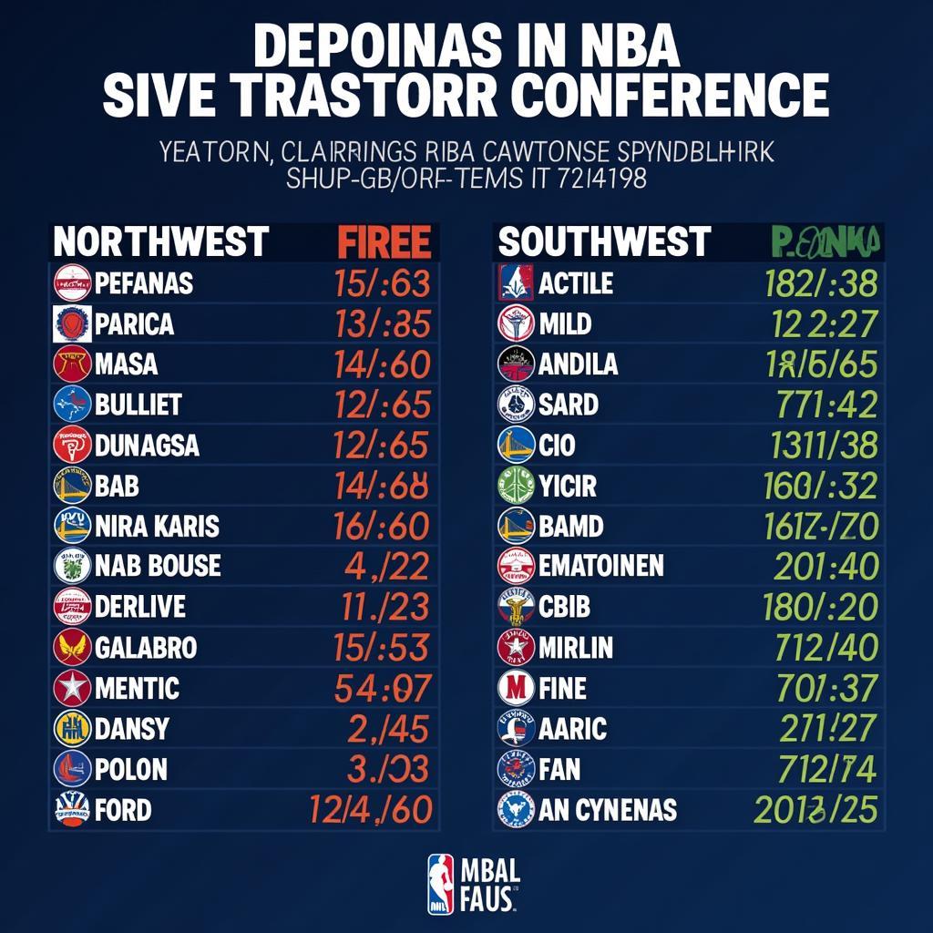 NBA Western Conference Teams List