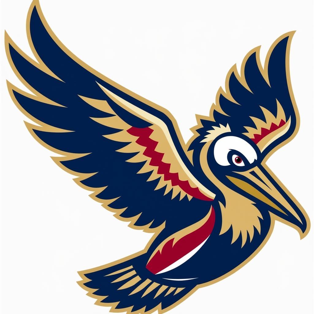 New Orleans Pelicans Nameless Logo:  A Pelican in Flight