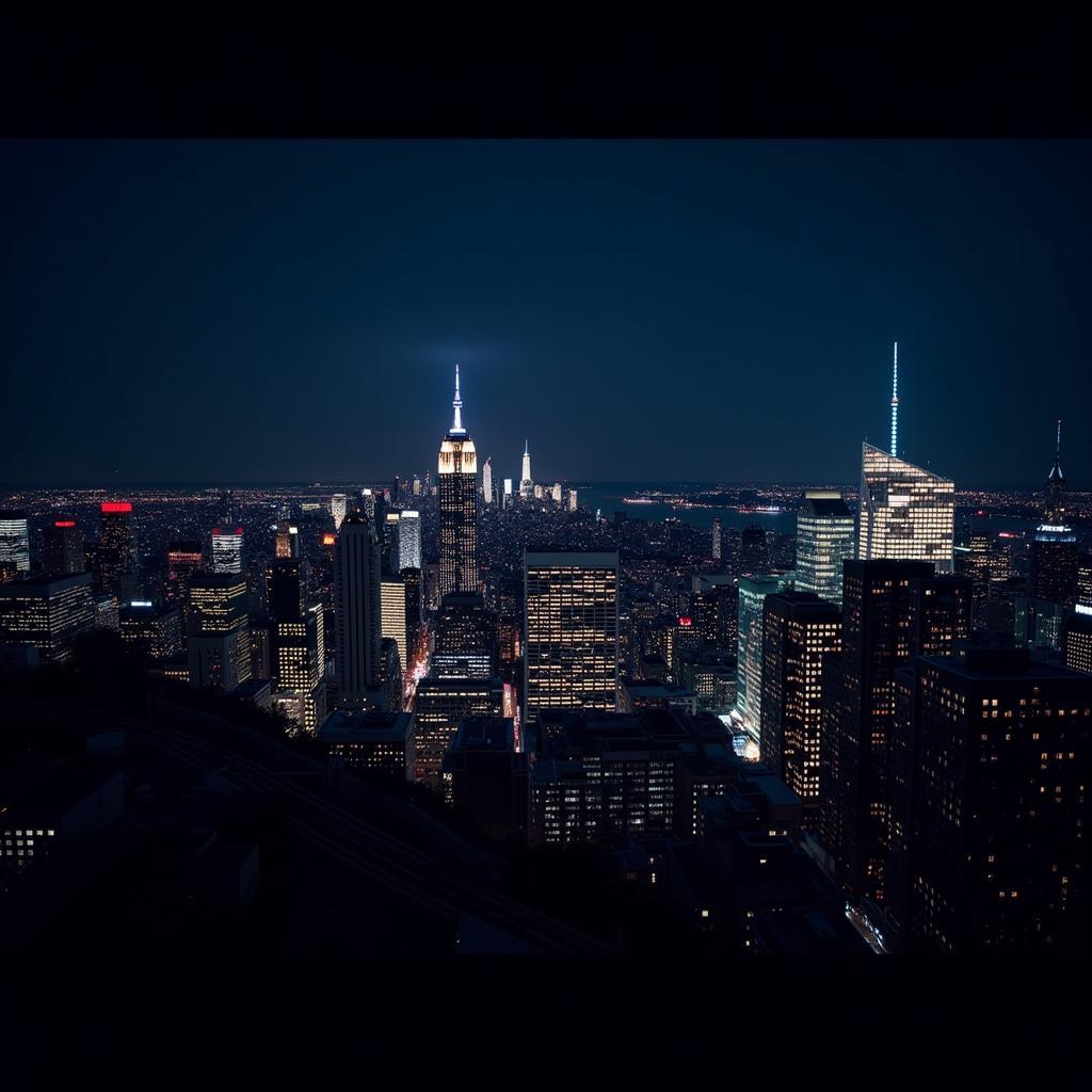 New York City skyline at night