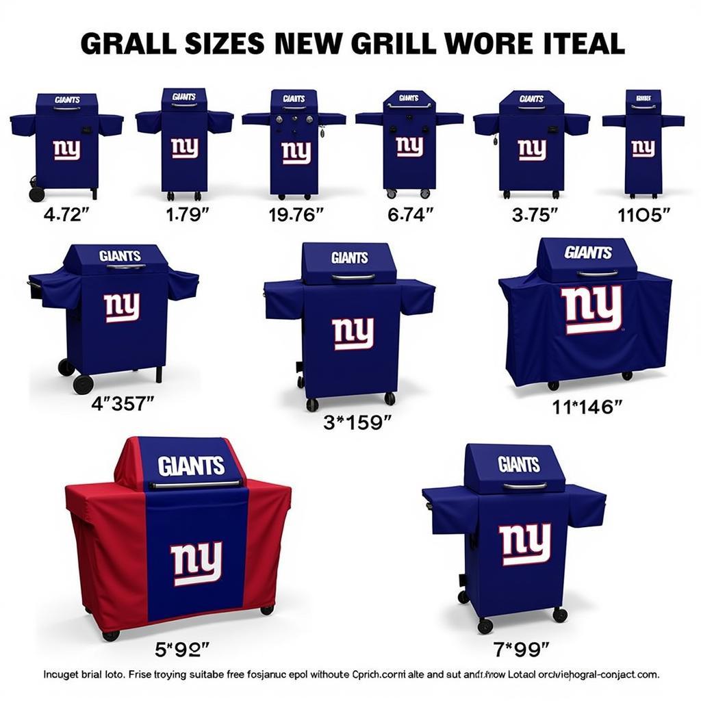 New York Giants Grill Covers in Different Sizes