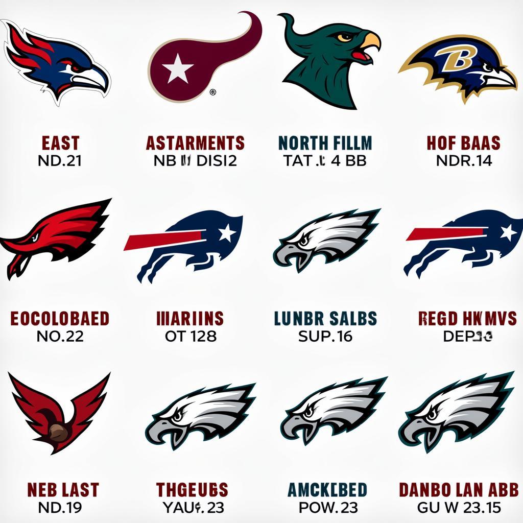 NFC Teams Logos East and North