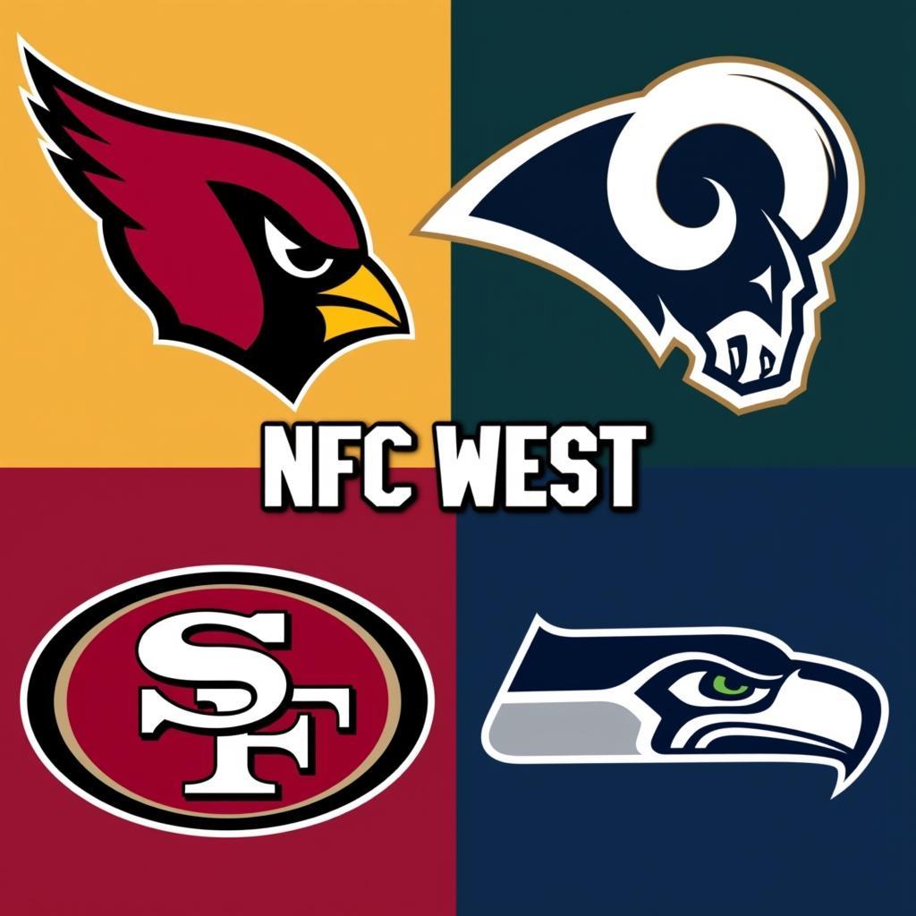 Logos of NFC West Teams in the National Football League