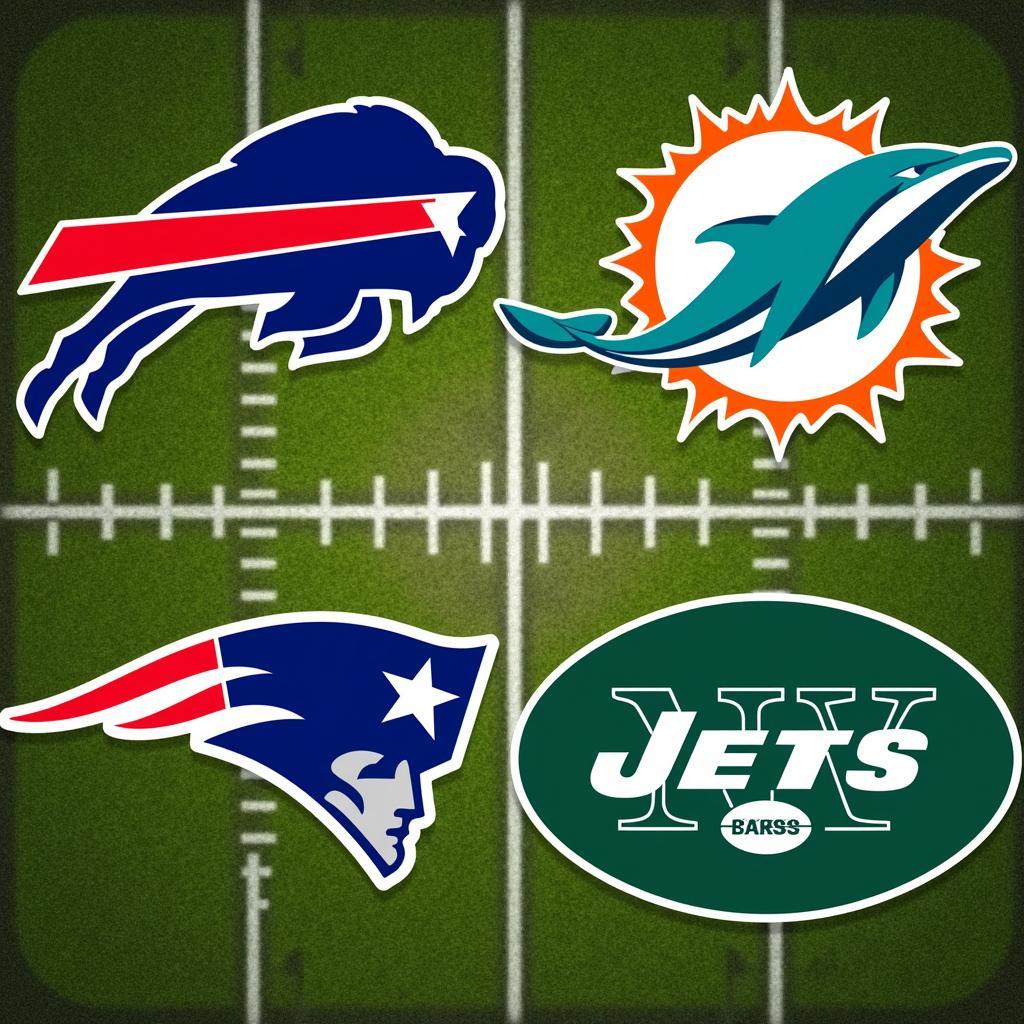 AFC East Teams in the NFL: Buffalo Bills, Miami Dolphins, New England Patriots, New York Jets