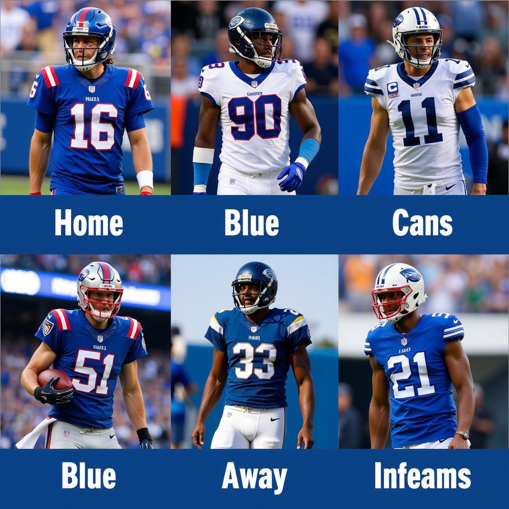 NFL Blue Team Uniforms:  From the Field to the Fans