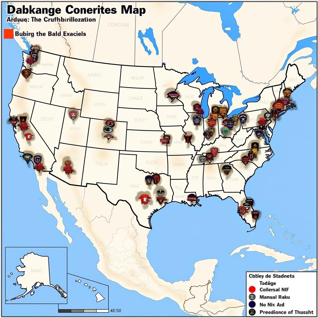 NFL Team Locations Map across the US