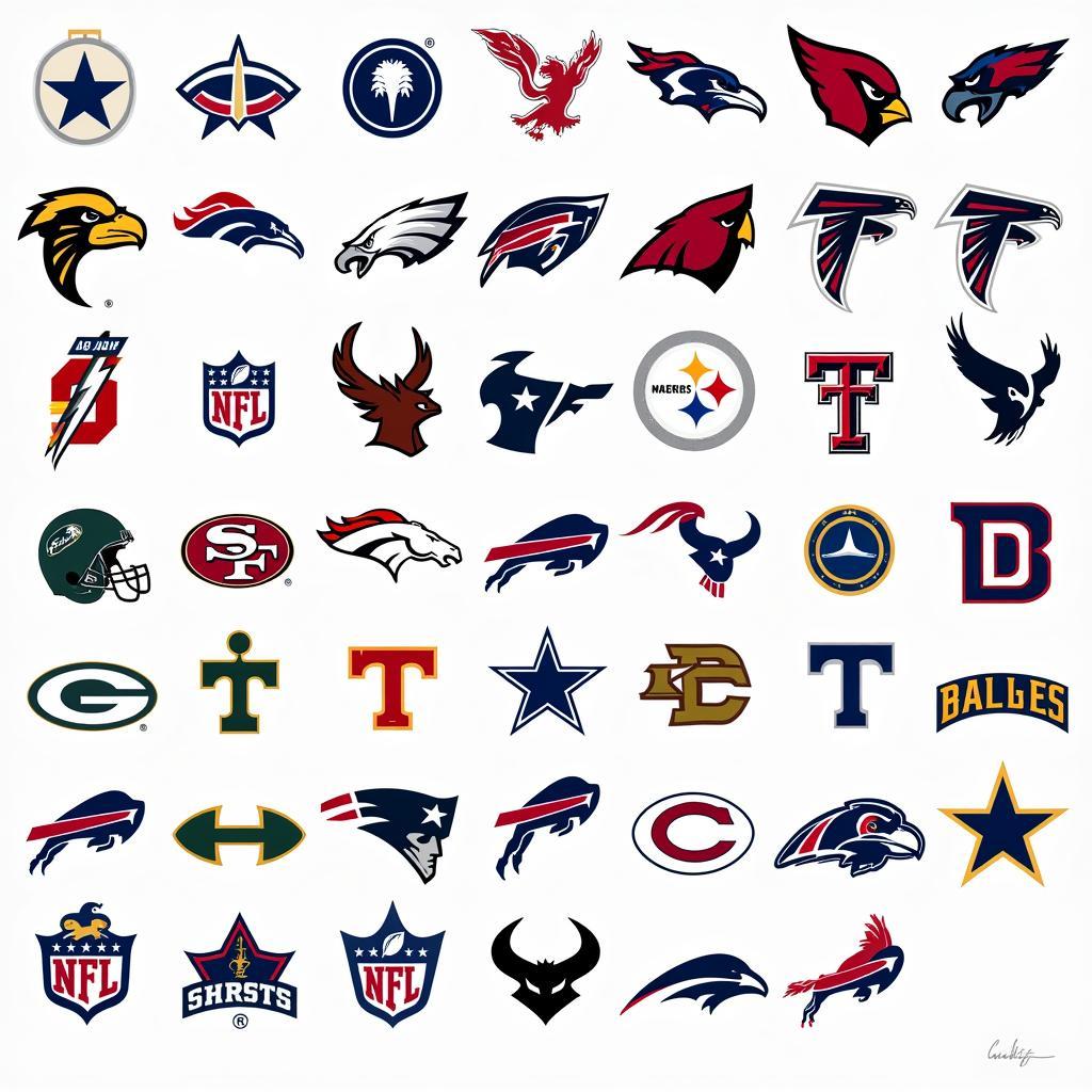 NFL Team Logos in Alphabetical Order