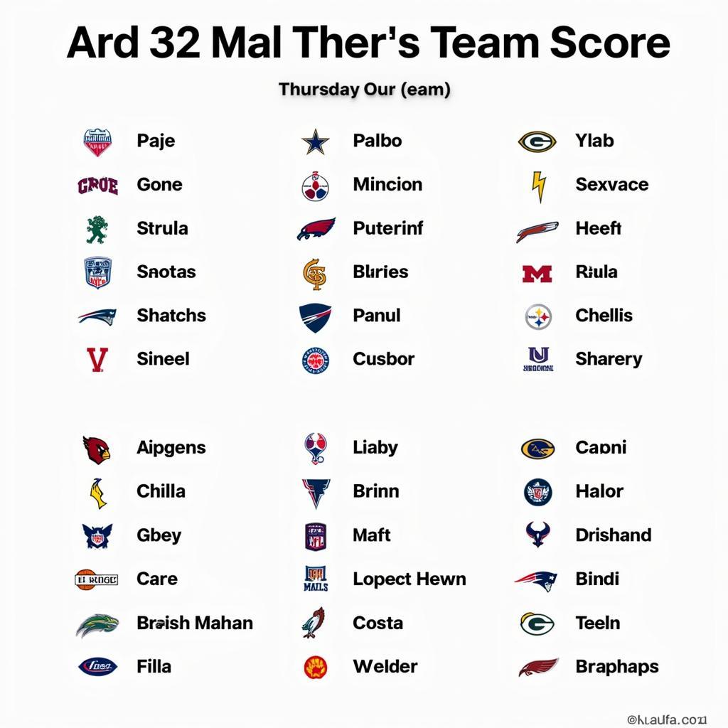 A comprehensive alphabetical list of all NFL teams.