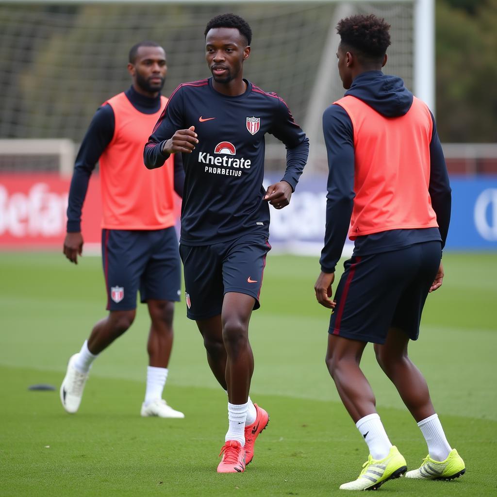 Nkoudou Training with Beşiktaş